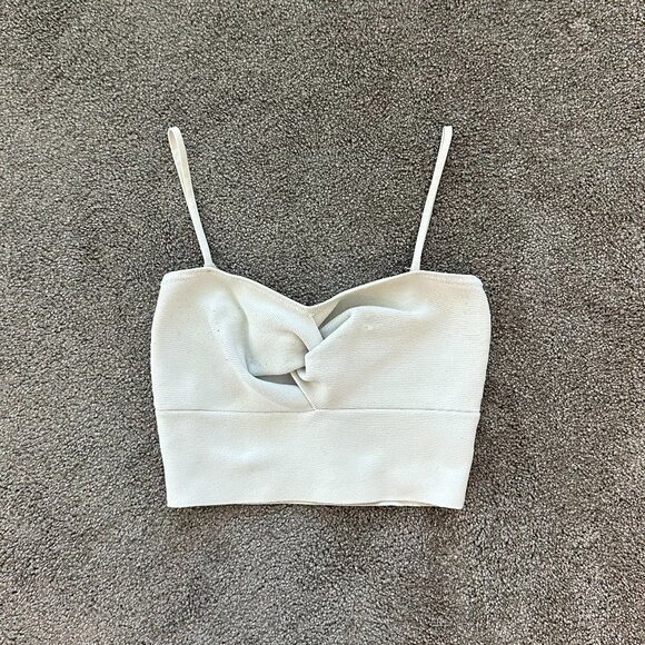 Aritzia White Twist Front Bandeau - Picture 1 of 2